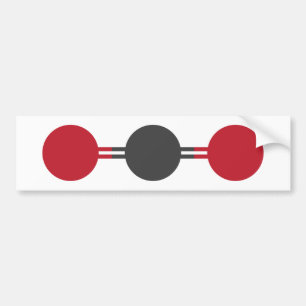 CO2-moleculaire structuur Bumpersticker