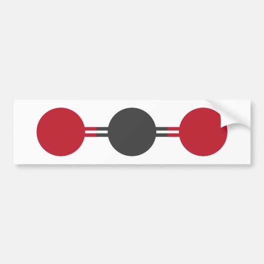 CO2-moleculaire structuur Bumpersticker (Voorkant)