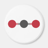 CO2-moleculaire structuur Magneet (Voorkant)