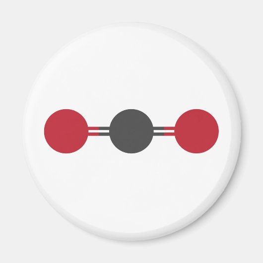 CO2-moleculaire structuur Magneet (Voorkant)