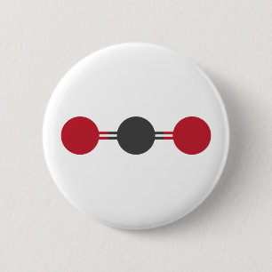 CO2-moleculaire structuur Ronde Button 5,7 Cm