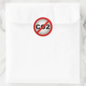 CO2 stoppen Ronde Sticker (Tas)
