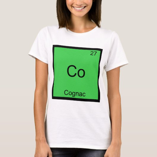 Co - Cognac Grappige Chemie Element Symbool T-Shir T-shirt (Voorkant)