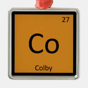 Co - Colby Kaas Chemie Periodiek Systeem Symbool Metalen Ornament