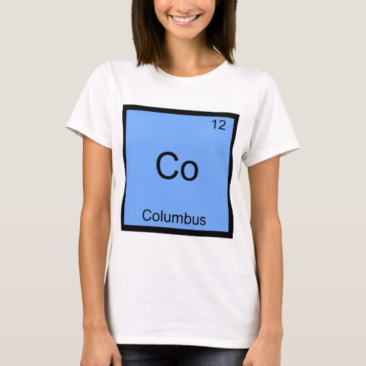 Co - Columbus Ohio Grappige Chemie Elementsymbool T-shirt (Voorkant)