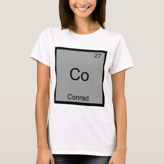 Co - Conrad Grappig Chemie Element Symbool T-Shirt (Voorkant)