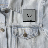 Co - Conrad Grappig Chemie Element Symbool T-Shirt Vierkante Button 5,1 Cm (In situ)