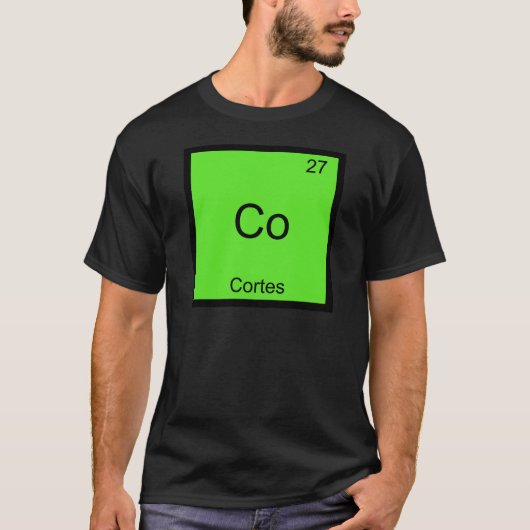 Co - Cortes Grappig Chemie Element Symbool T-Shirt (Voorkant)