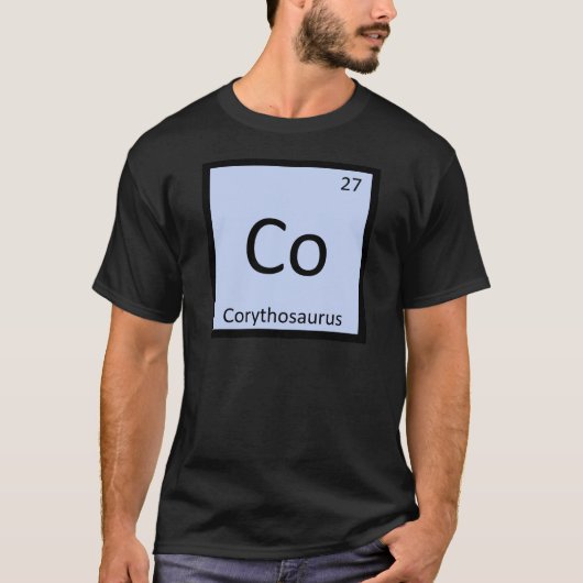 Co - Corythosaurus Dinosaur Scheikunde Element T-shirt (Voorkant)
