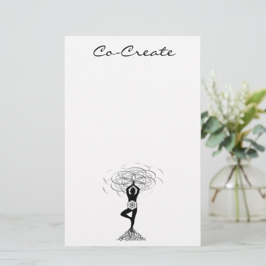 Co-Creëer-Briefpapier Briefpapier (Staand voorkant)