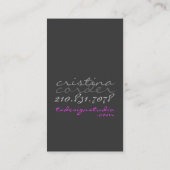 co., cristina, visitekaartje (Achterkant)