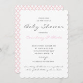 Co-Ed Baby Invitation Pink Kaart (Voorkant / Achterkant)