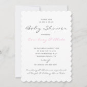  Co-Ed Baby Invitation Pink Kaart (Voorkant)