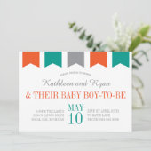 Co-Ed Baby shower Uitnodiging (Staand voorkant)