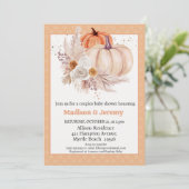 Co Ed Pumpkins Boho Genderneutraal Baby shower Kaart (Staand voorkant)