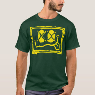 CO Eyes Colorado Grunge Glimlachend Gezicht Geel T-shirt