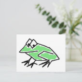 CO-Funky Frog Briefkaart (Staand voorkant)