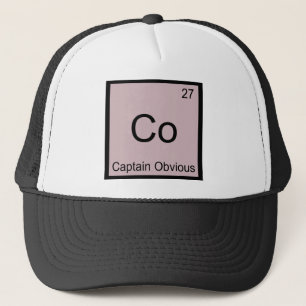 Co - Kapitein Obvious Chemie Element Symbool T-shi Trucker Pet