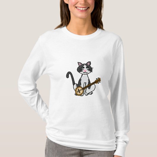 CO- Kat dat het Banjo-Shirt speelt T-shirt (Voorkant)
