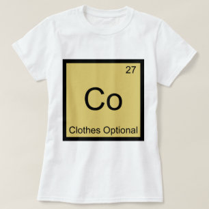 Co - Kleren Optioneel Chemie Elementsymbool T-shir T-shirt