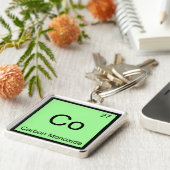 Co - Koolmonoxide Chemie Element Symbool T-shirt Sleutelhanger (Zijkant)