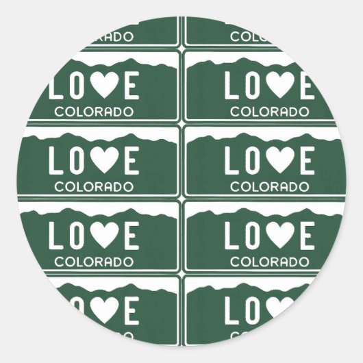 Co Love Patroon - Gepersonaliseerd Ronde Sticker (Voorkant)