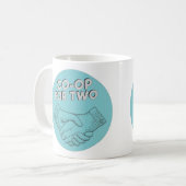 Co-op for Two Logo 11oz klassieke mok (Voorkant links)