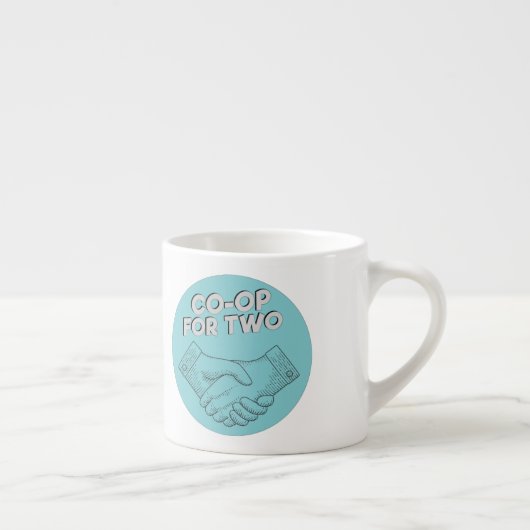 Co-op voor twee - Kleine 6oz espresso mok (Rechts)