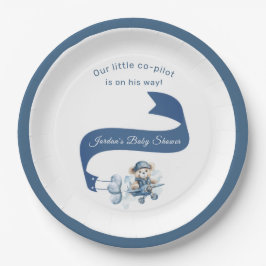 Co-piloot is op weg Baby Boy Shower Bord