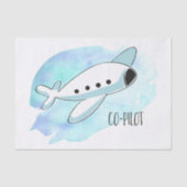 Co-piloot met vliegtuig tissuepapier (Voorkant)