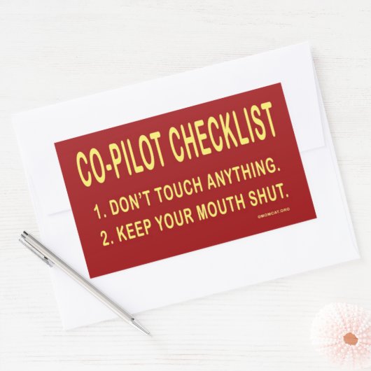 Co-Pilot Checklist: Stickers (Envelop)