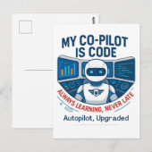 Co-pilot-codeontwerp voor kunstmatige intelligenti briefkaart (Voorkant / Achterkant)