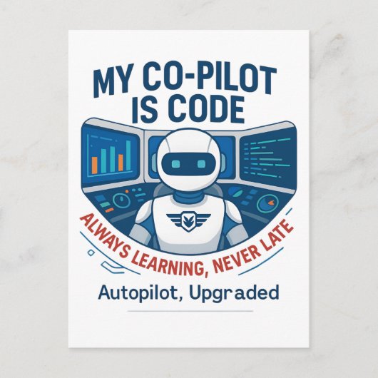 Co-pilot-codeontwerp voor kunstmatige intelligenti briefkaart (Voorkant)