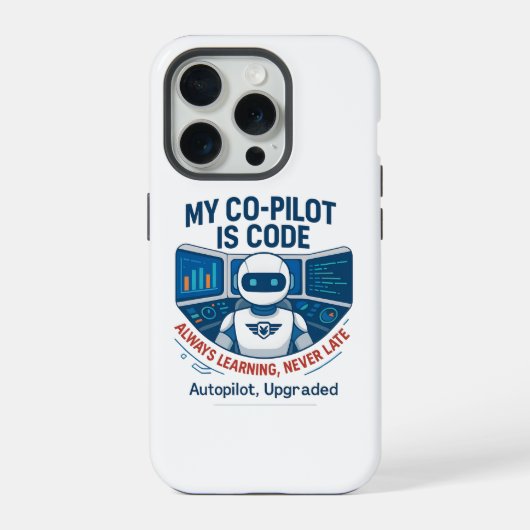 Co-pilot-codeontwerp voor kunstmatige intelligenti iPhone hoesje (Achterkant)