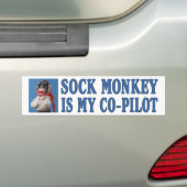 Co-Pilot Monkey-Bumpersticker Bumpersticker (Op auto)