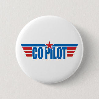 Co-Pilot Wings Badge - Luchtvaart Ronde Button 5,7 Cm