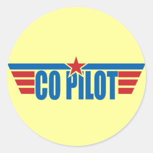 Co-Pilot Wings Badge - Luchtvaart Ronde Sticker