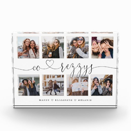Co-rezzys Script Gift voor vrienden Fotocollage Fotoblokken (Voorkant)