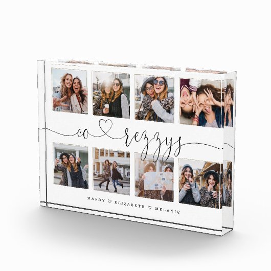 Co-rezzys Script Gift voor vrienden Fotocollage Fotoblokken (Rechts)