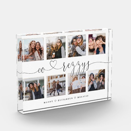 Co-rezzys Script Gift voor vrienden Fotocollage Fotoblokken (Links)