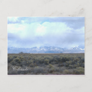 CO Snowy Mountains en Valley Briefkaart