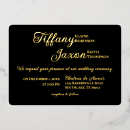 Co-Starring Black Wedding Real Folie Uitnodiging