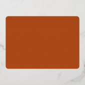 Co-Starring Terracotta Wedding Real Folie Uitnodiging (Achterkant)