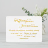 Co-Starring White Wedding Real Folie Uitnodiging (Staand Voorkant)