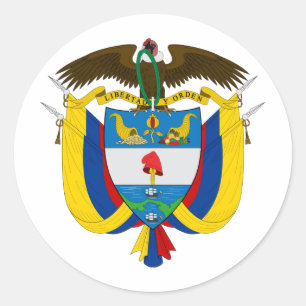 Co van het Wapenschild van Colombia Ronde Sticker
