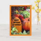 *CO-WERKER HAPPY BIRTHDAY OP AUTUMN BIRTHDAY-KAART KAART (Gele Bloem)