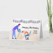 Co-Worker Aslapen op Desk Funny Birthday Kaart (Voorkant)