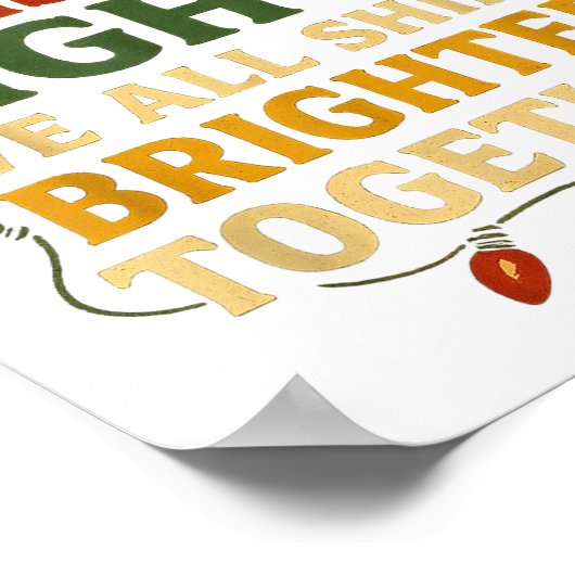 Co-workers Are Like Christmas Lights Funny Holiday Poster (Hoek)