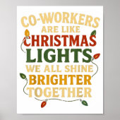 Co-workers Are Like Christmas Lights Funny Holiday Poster (Voorkant)