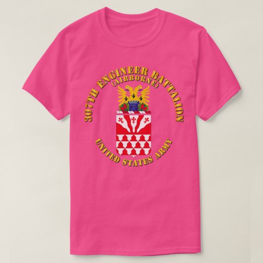COA 307e Ingenieursbataljon Airborne T-shirt (Design voorkant)
